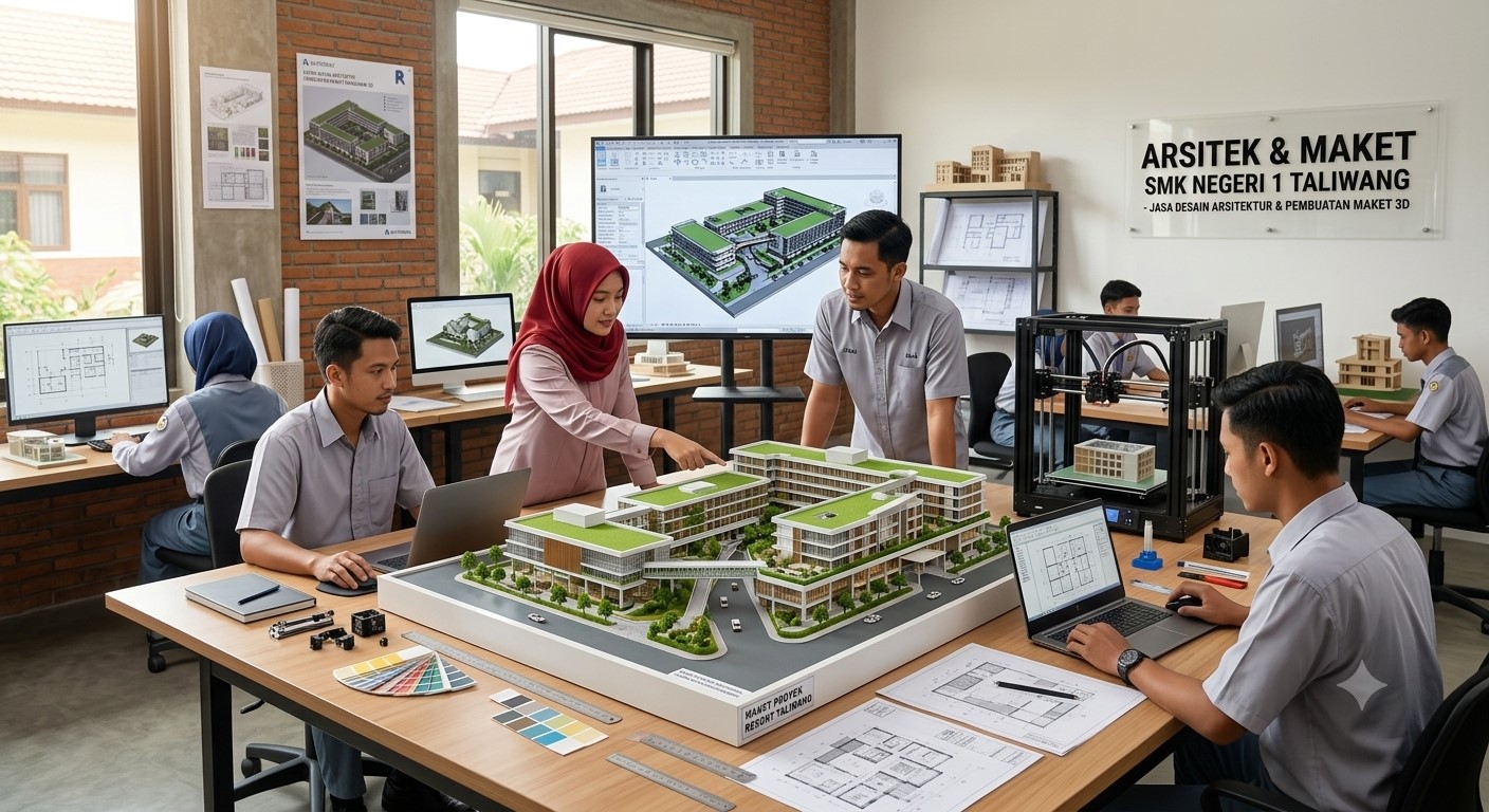 Jasa Desain Arsitektur dan Pembuatan Maket Bangunan 3D
