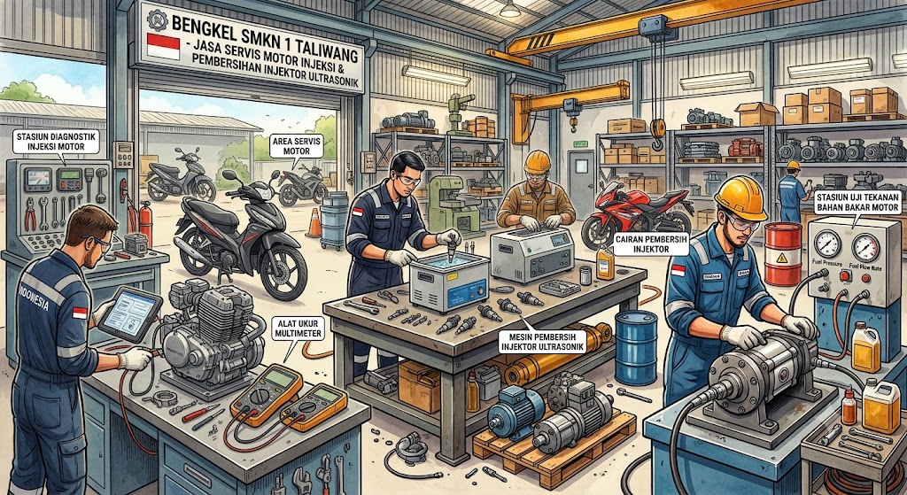 Jasa Servis Motor Injeksi dan Pembersihan Injektor Ultrasonik